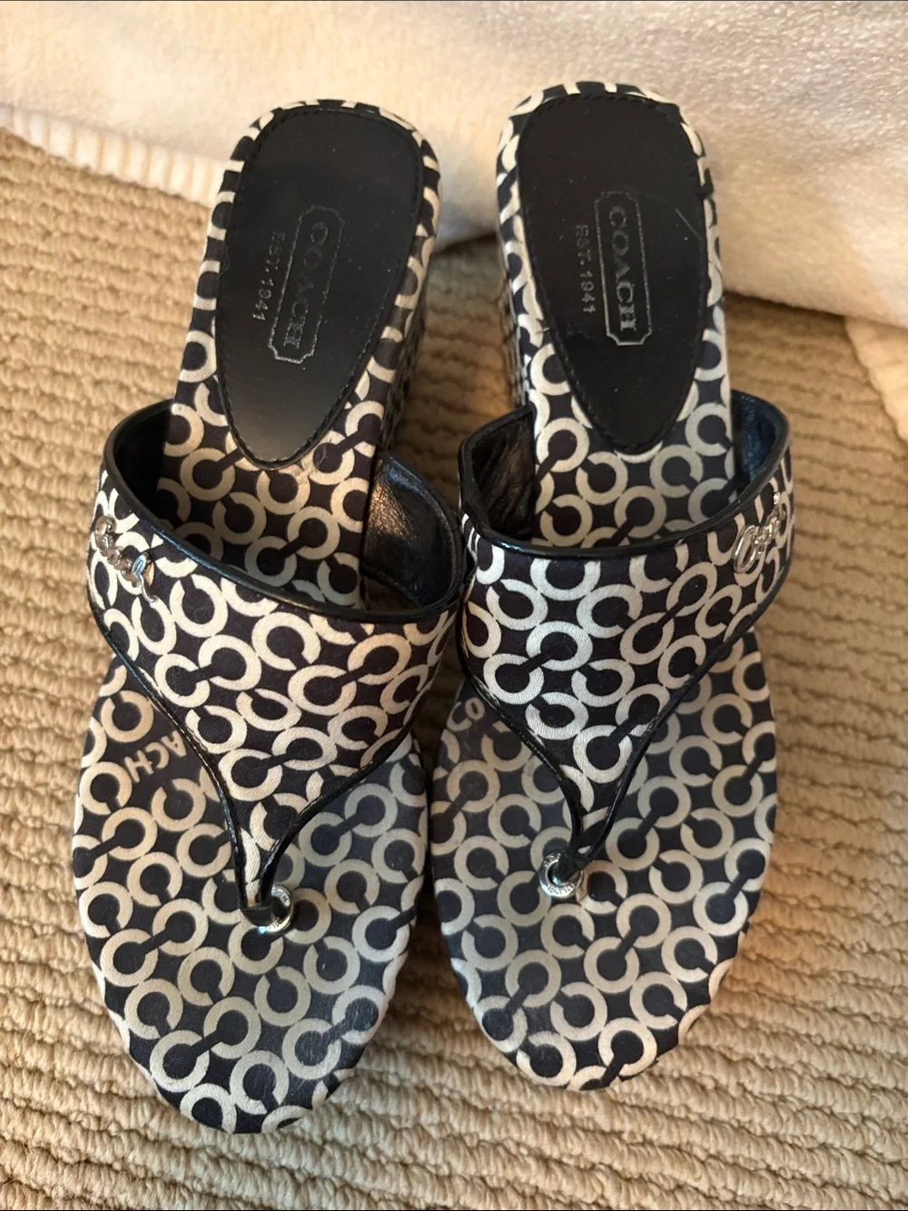 Coach wedge thong